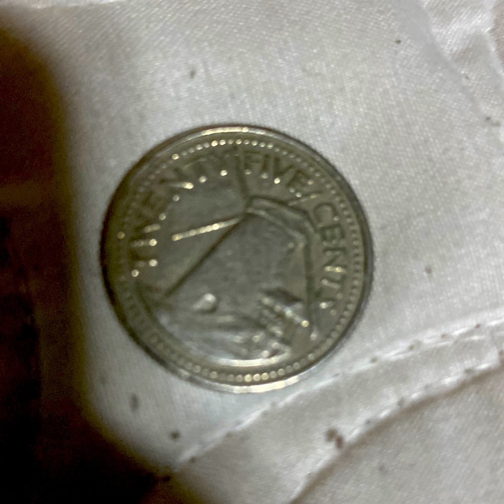 Barbados 25 cent coin